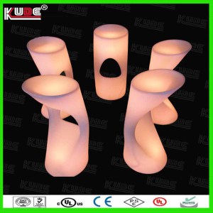 LED Glowing High Bar Chair Plastic LED Barstool